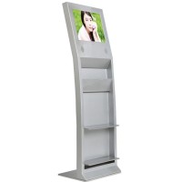 Standalone Lcd Display Panels 17 Inch Touch Screen Floor Stand Lcd Kiosk With Brochure